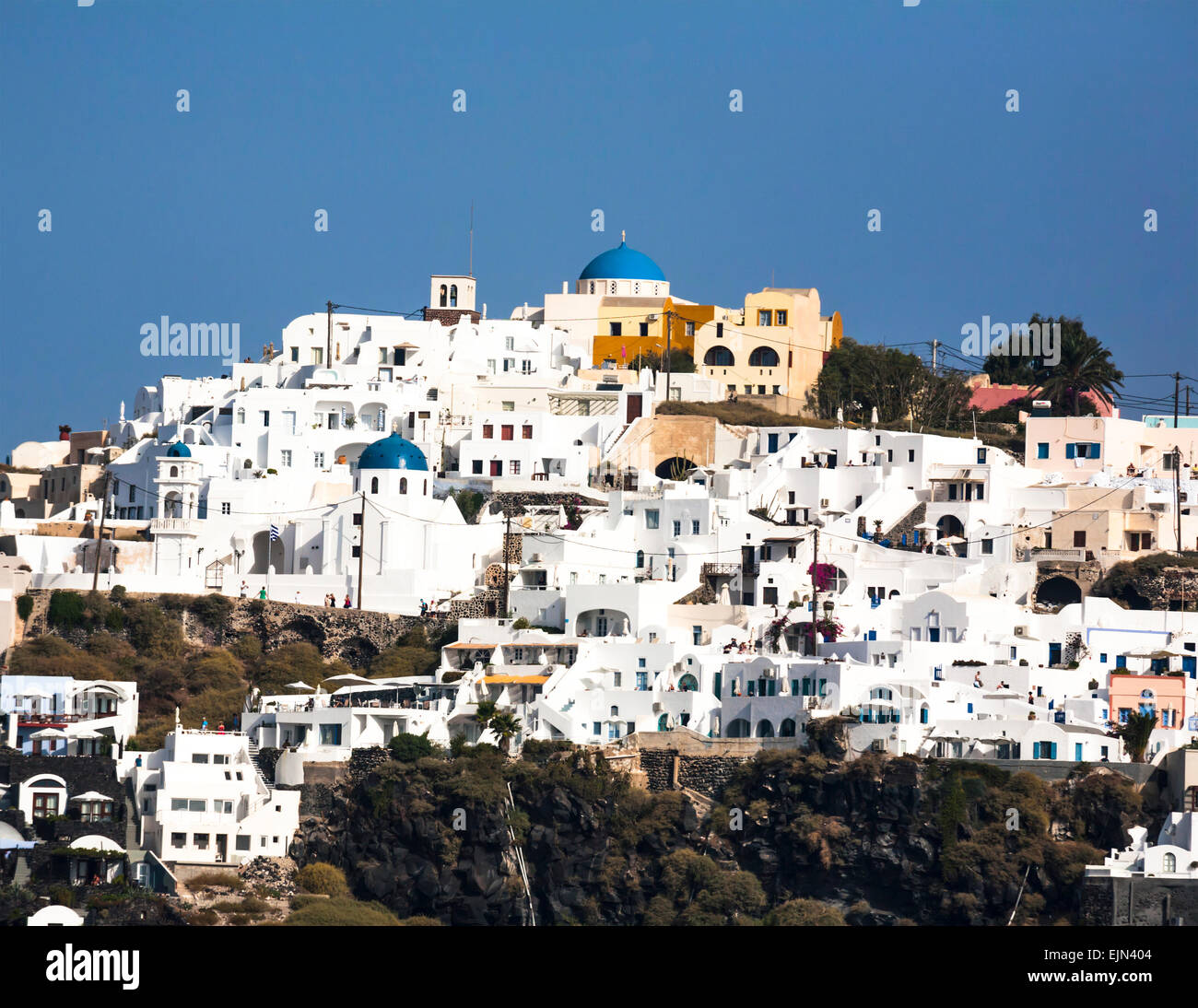 The Village of Imerovigli, Santorini (Thera), Greece Stock Photo