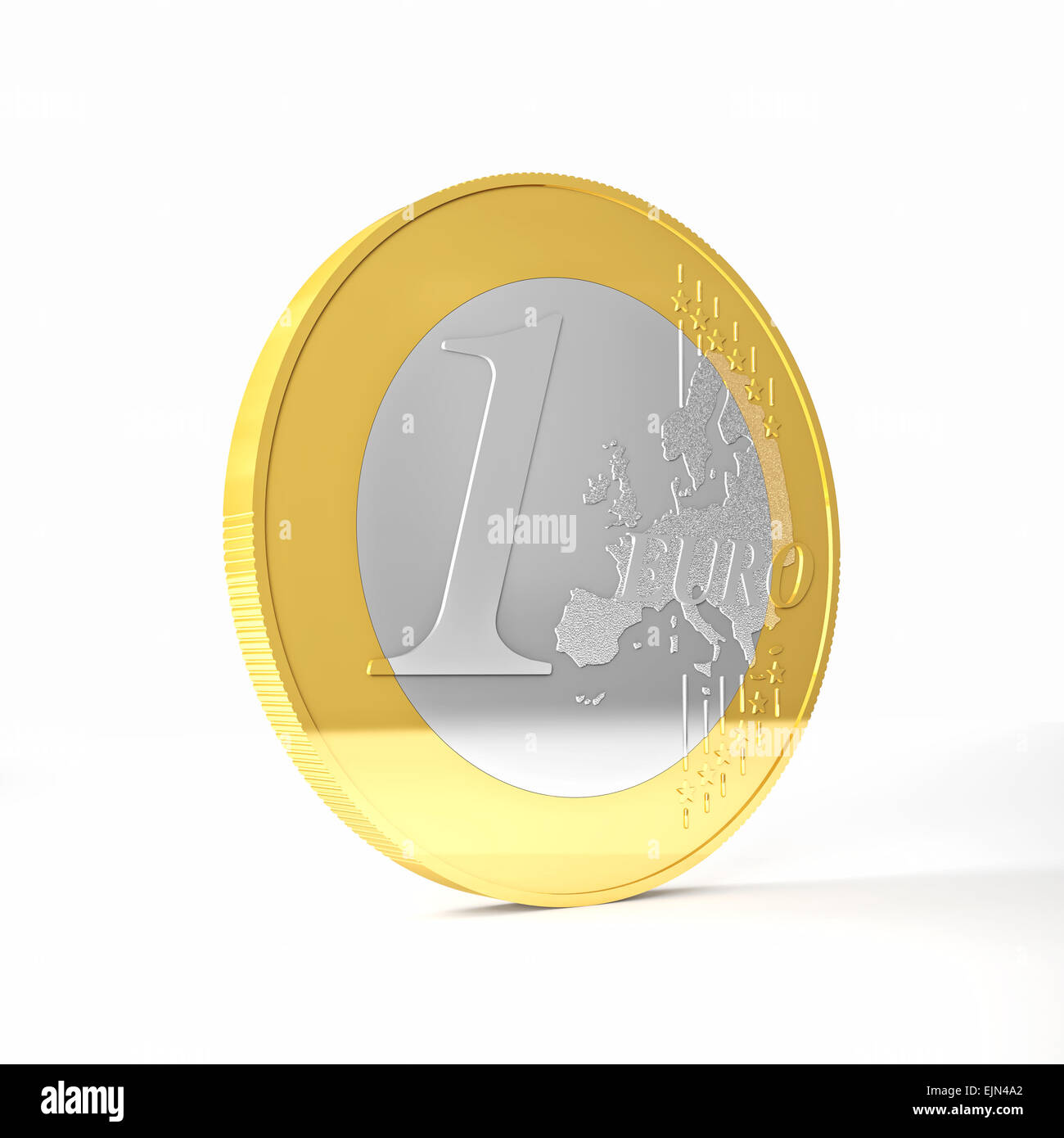 3d euro coin isolated on white background Stock Photo - Alamy