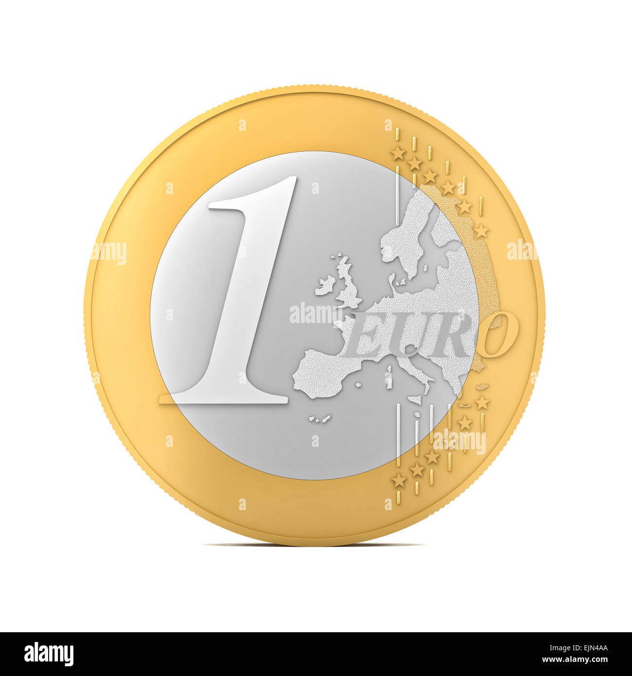 3d euro coin isolated on white background Stock Photo - Alamy