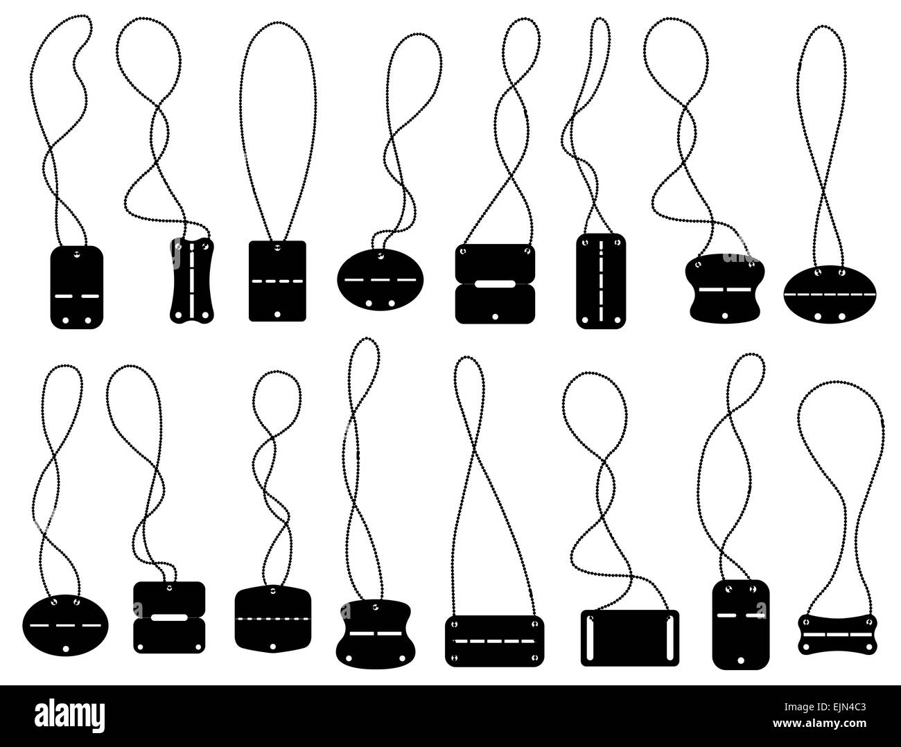 Set of different dog tags Stock Photo Alamy