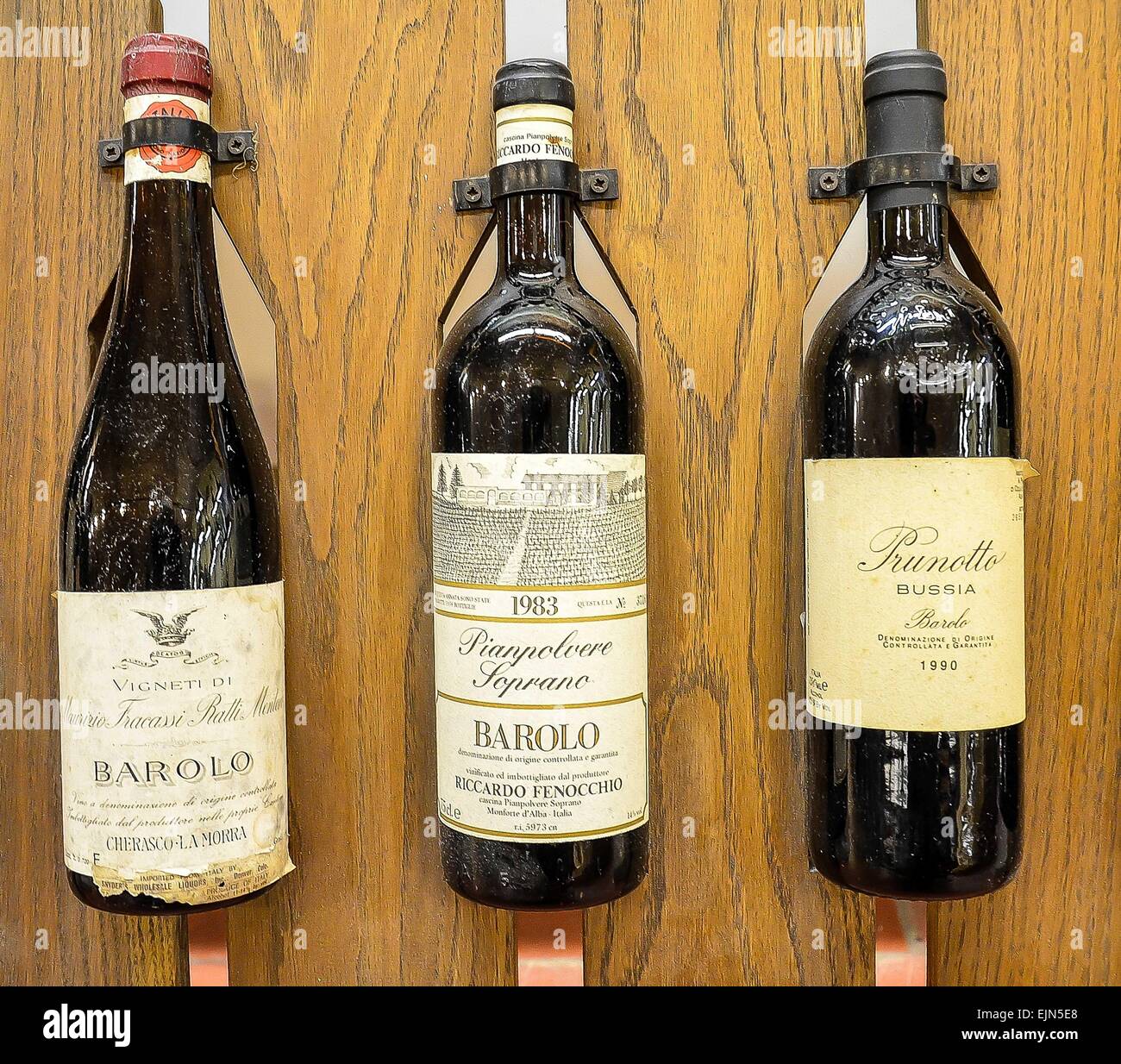 3 bottles of the 100 best barolo wine hires stock photography and
