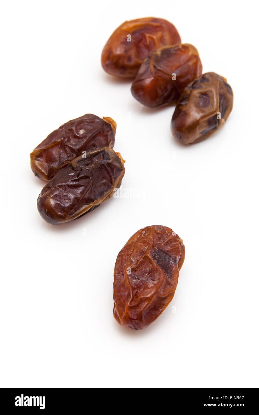 Halawi dates isolated on a white background. Halawi dates originate