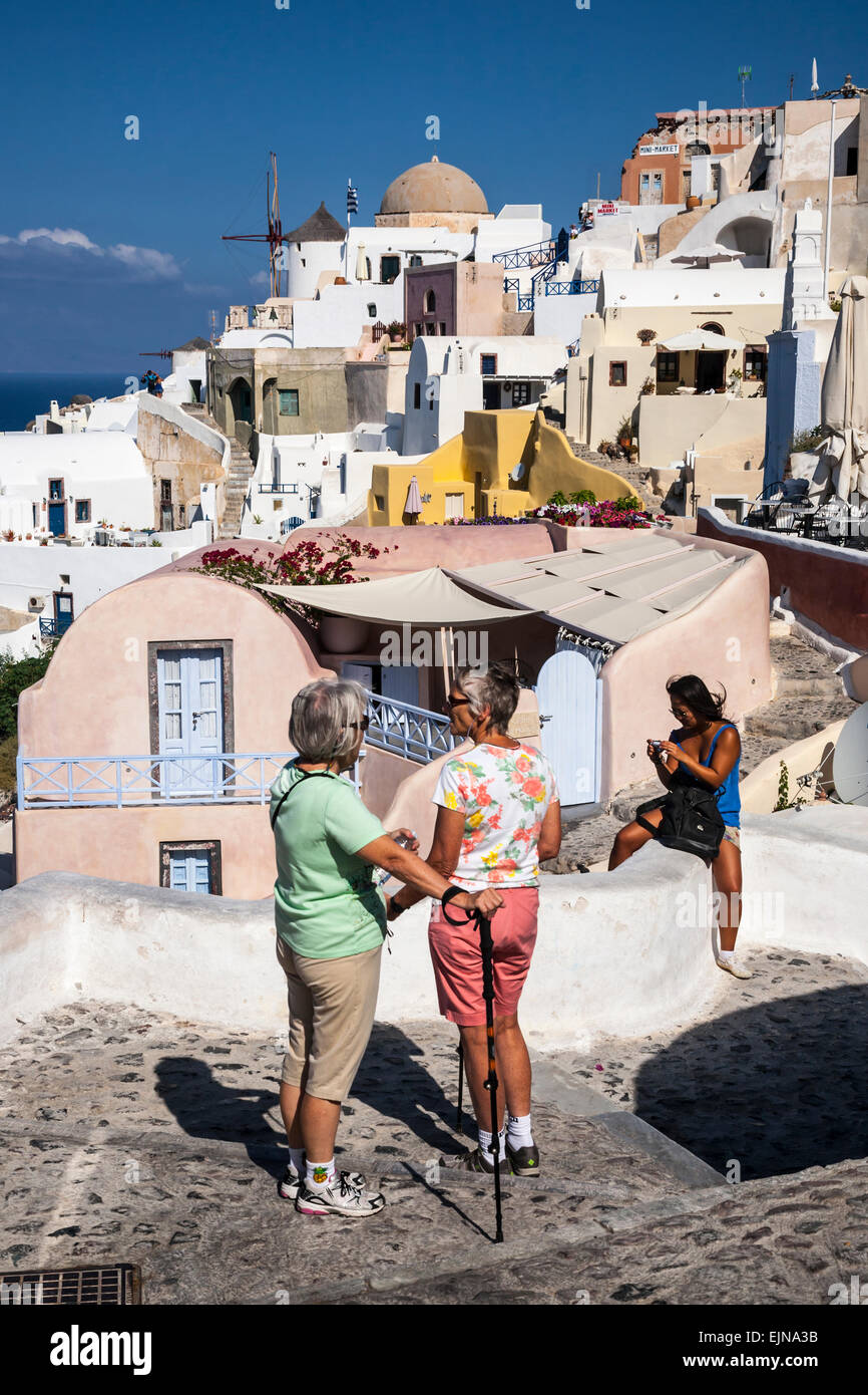 The village of Oia, Santorini (Thera), Greece. Stock Photo