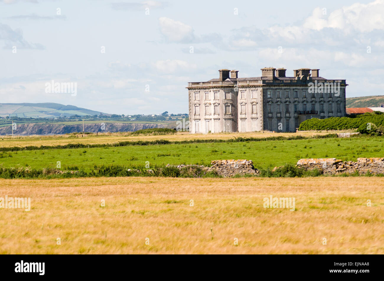 Loftus Hall, Ring of Hook, County Wexford, reported to be Ireland's most haunted house.  The house has reportedly been bought by Bono from U2, and can currently be visited for paranormal tours and experiences Stock Photo