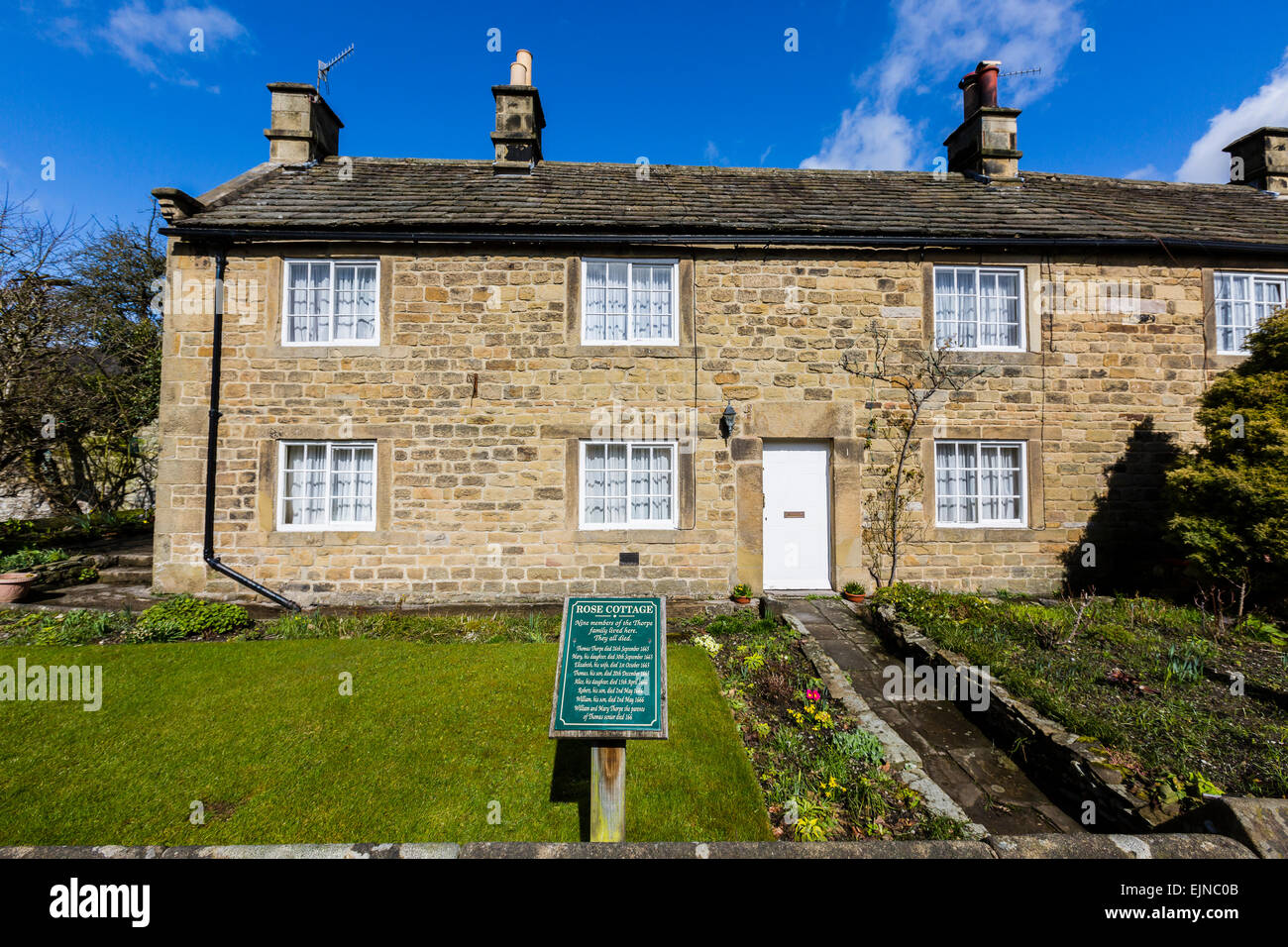 A plague cottage in Eyam village site of the bubonic plague in 1665