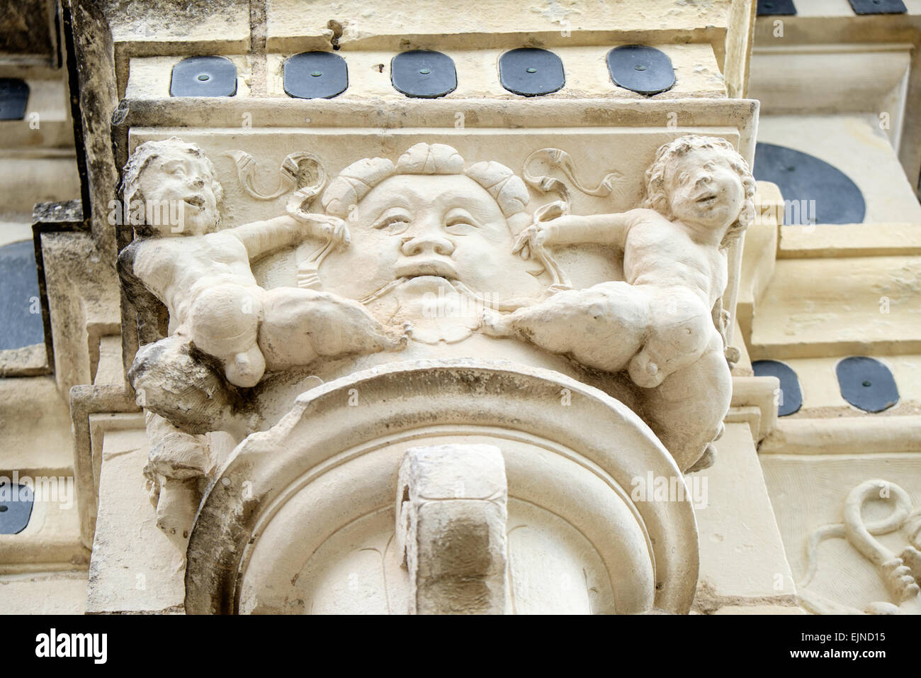 Architectural detail of Chateau de Chambord, Loire Valley, France Stock Photo
