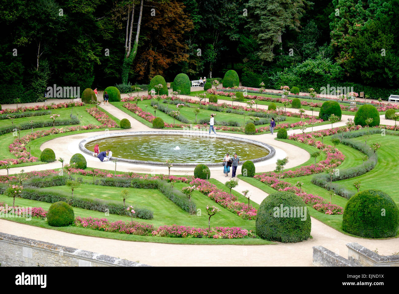 Catherine de' Medici's garden at Chateau de Chenonceau in the  Indre-et-Loire, France Stock Photo - Alamy