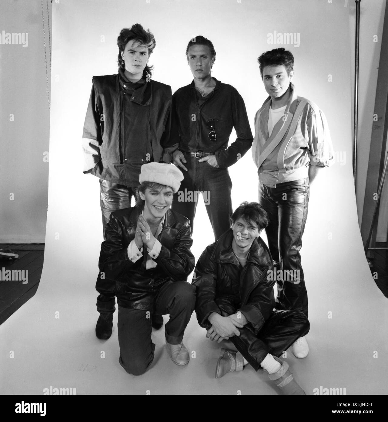 Duran Duran pose exclusively for the Mirror Rock and Pop Awards. 3rd February 1983 Stock Photo