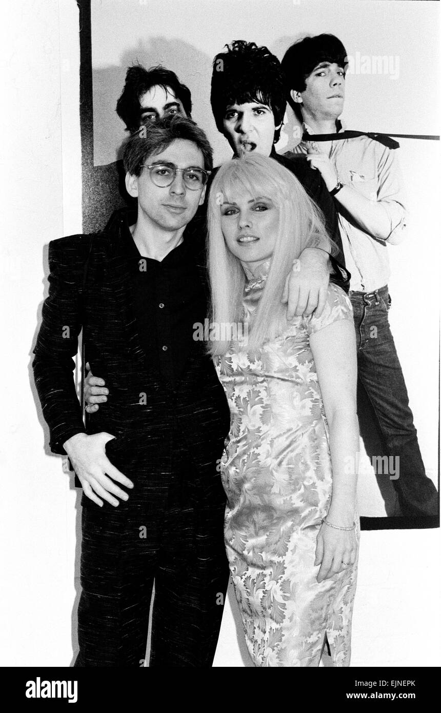 Debbie Harry of Blondie at a party to celebrate publication of 'Making Tracks-The rise of Blondie' 20th May 1982 Stock Photo