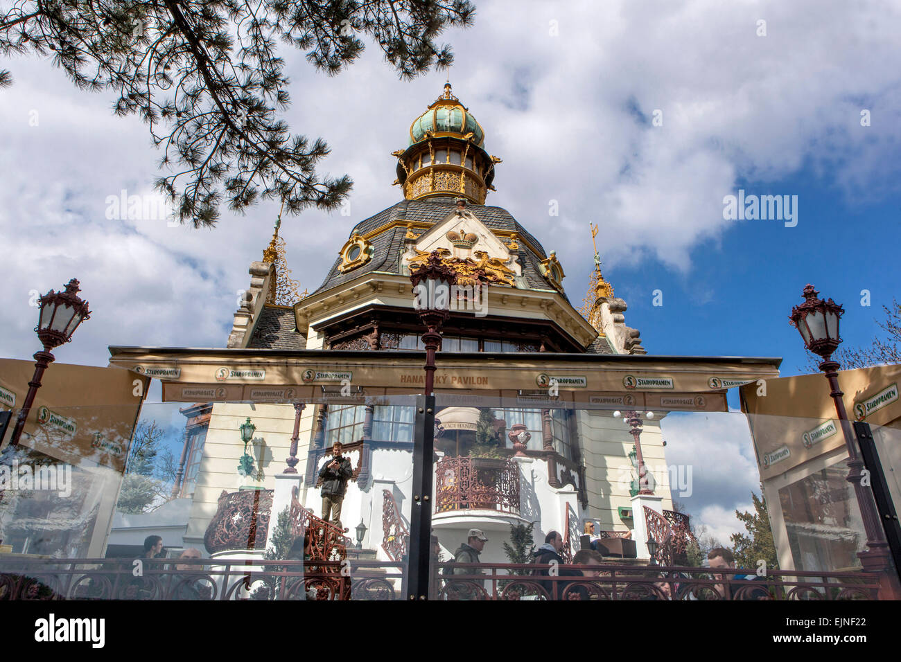 Hanavsky Pavilion Restaurant Prague Czech Republic Stock Photo