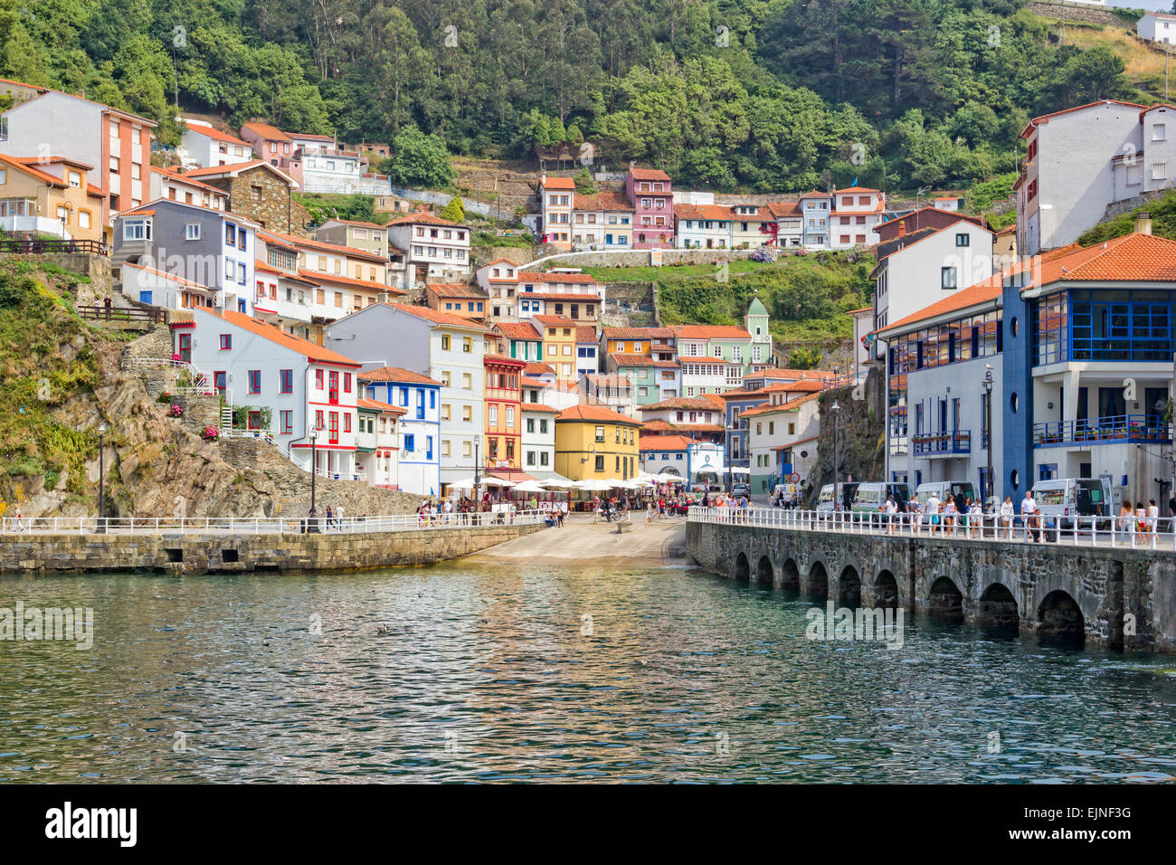 Cudillero is a small village and municipality in the Principality of Asturias, Spain Stock Photo