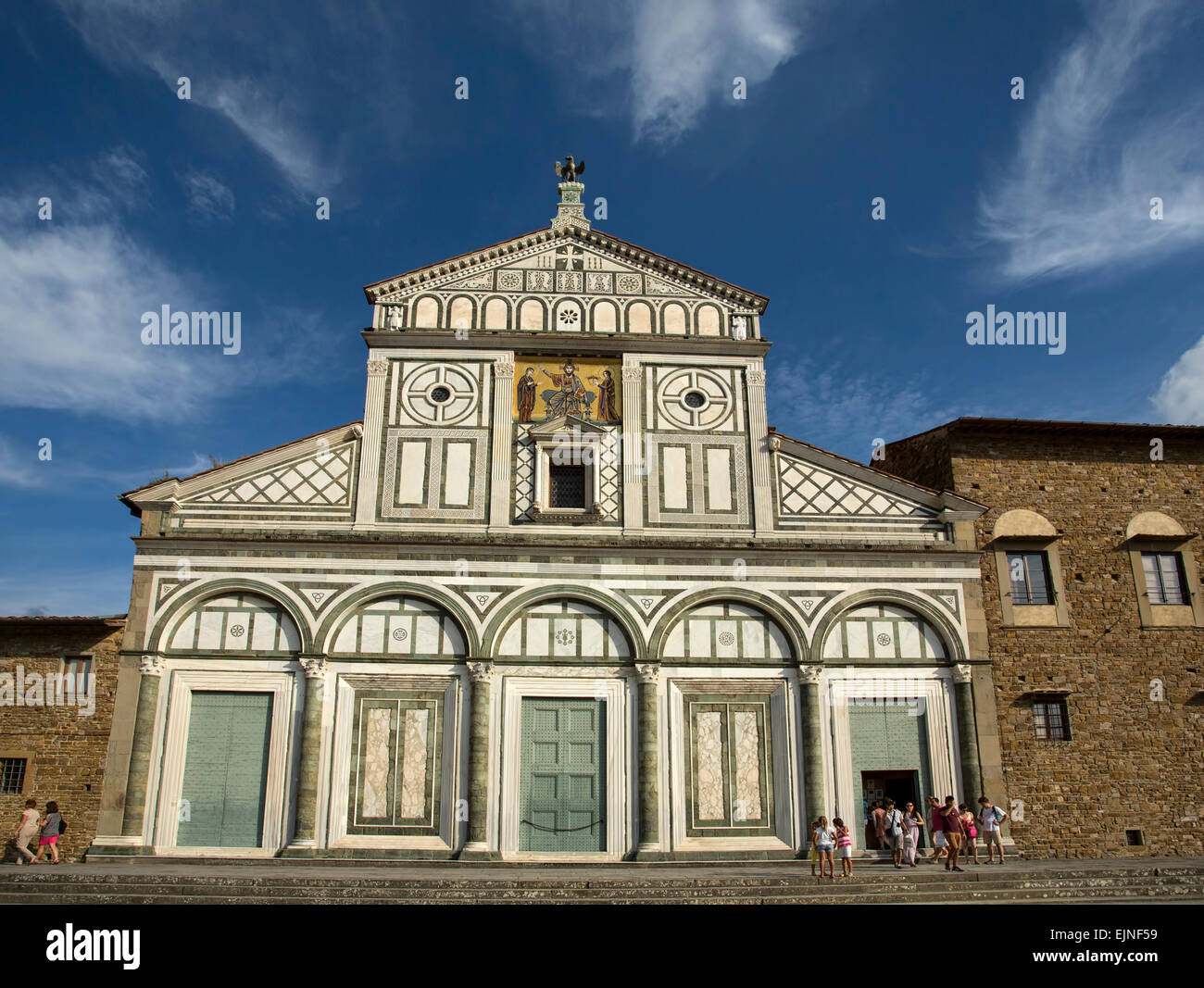 Florence, Italy Basilica di San Miniato al Monte front Stock Photo - Alamy