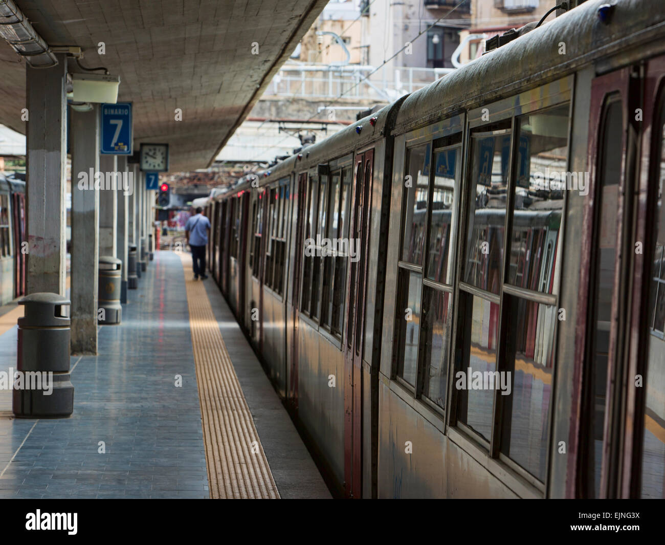 Naples, Italy train station terminal tracks Stock Photo Alamy
