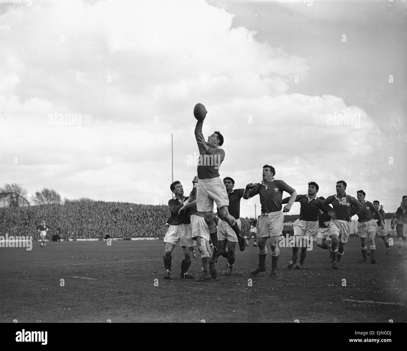 Wales v France Five Nations Rugby Championship The Welsh win a line out