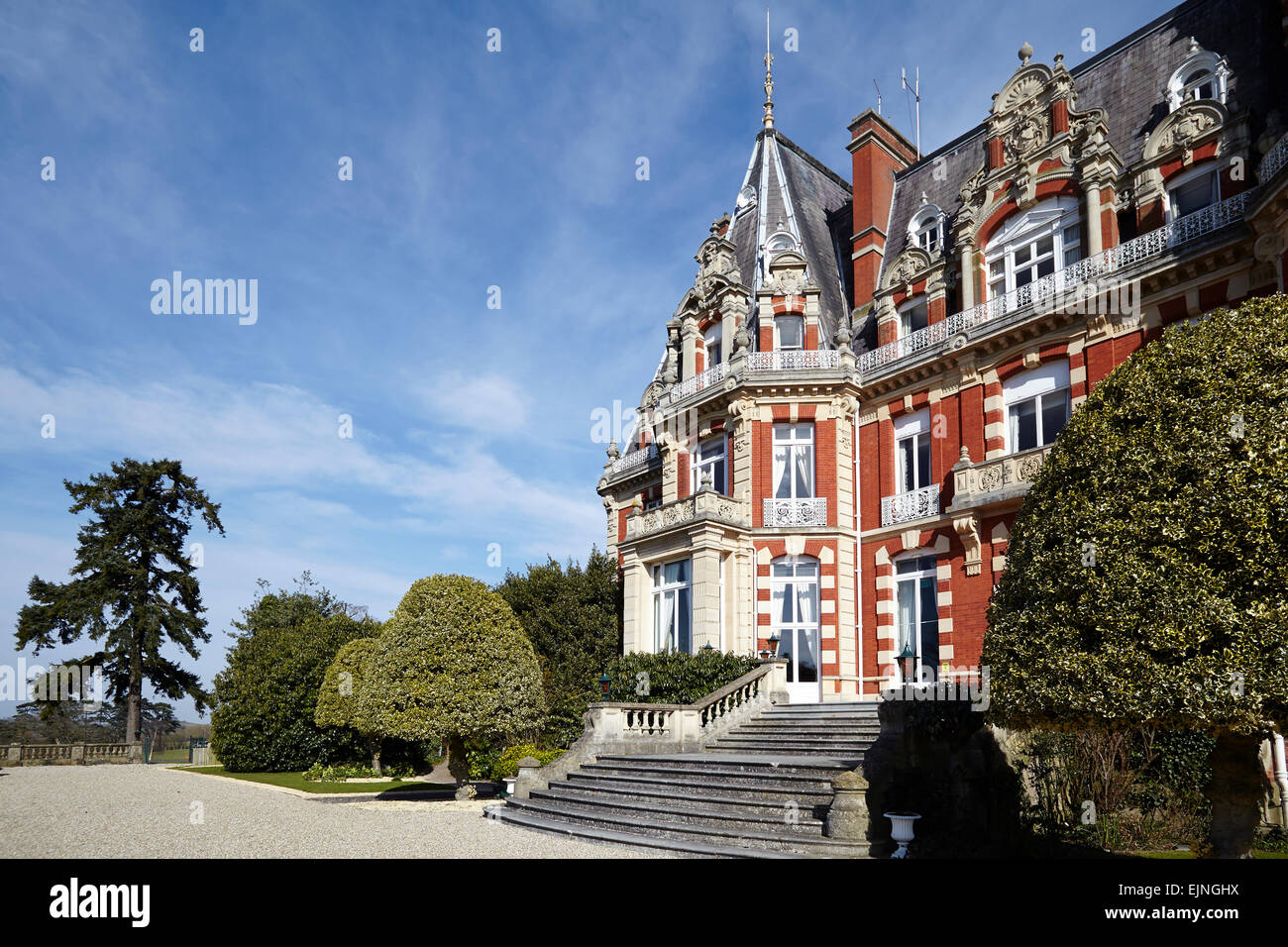 Chateau Impney English Hotel in style of French Chateau Stock Photo