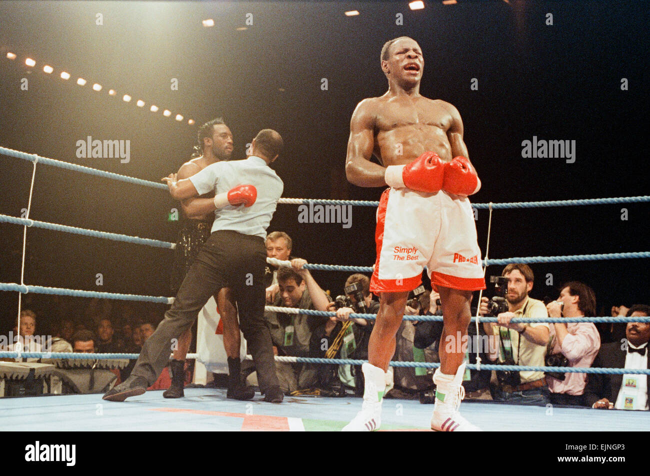 Action From The Chris Eubank V Nigel Benn Fight At The NEC In action-from-the-chris-eubank-v-nigel-benn-fight-at-the-nec-in