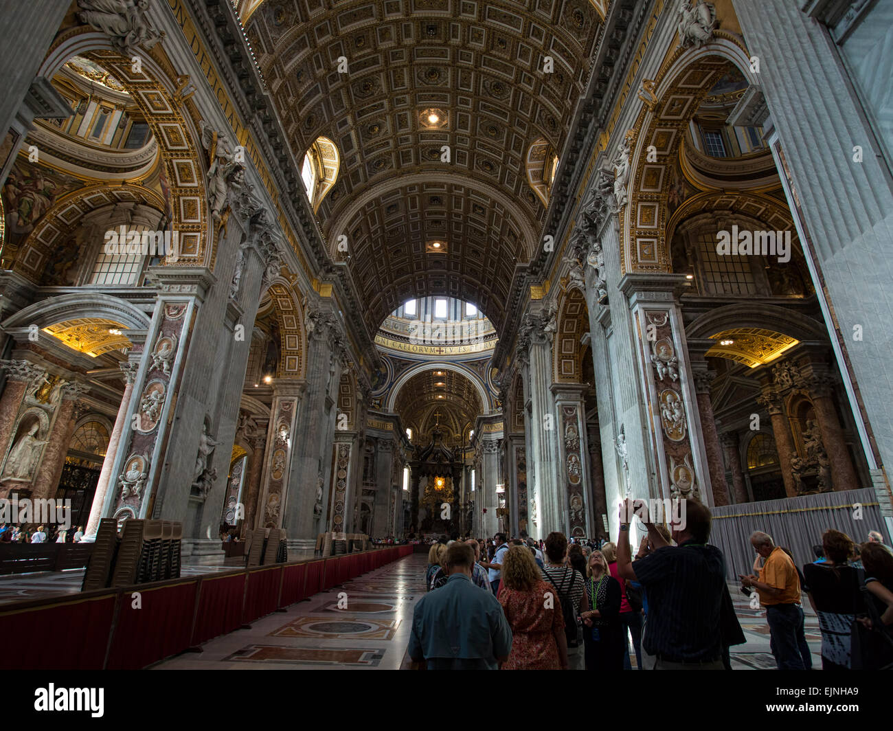 Rome, Italy, Vatican Basilica tourists Stock Photo