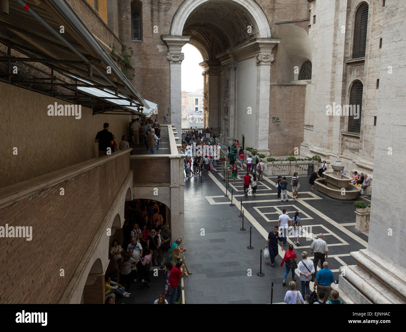 Rome, Italy, Vatican, tourists drinking fountain Stock Photo