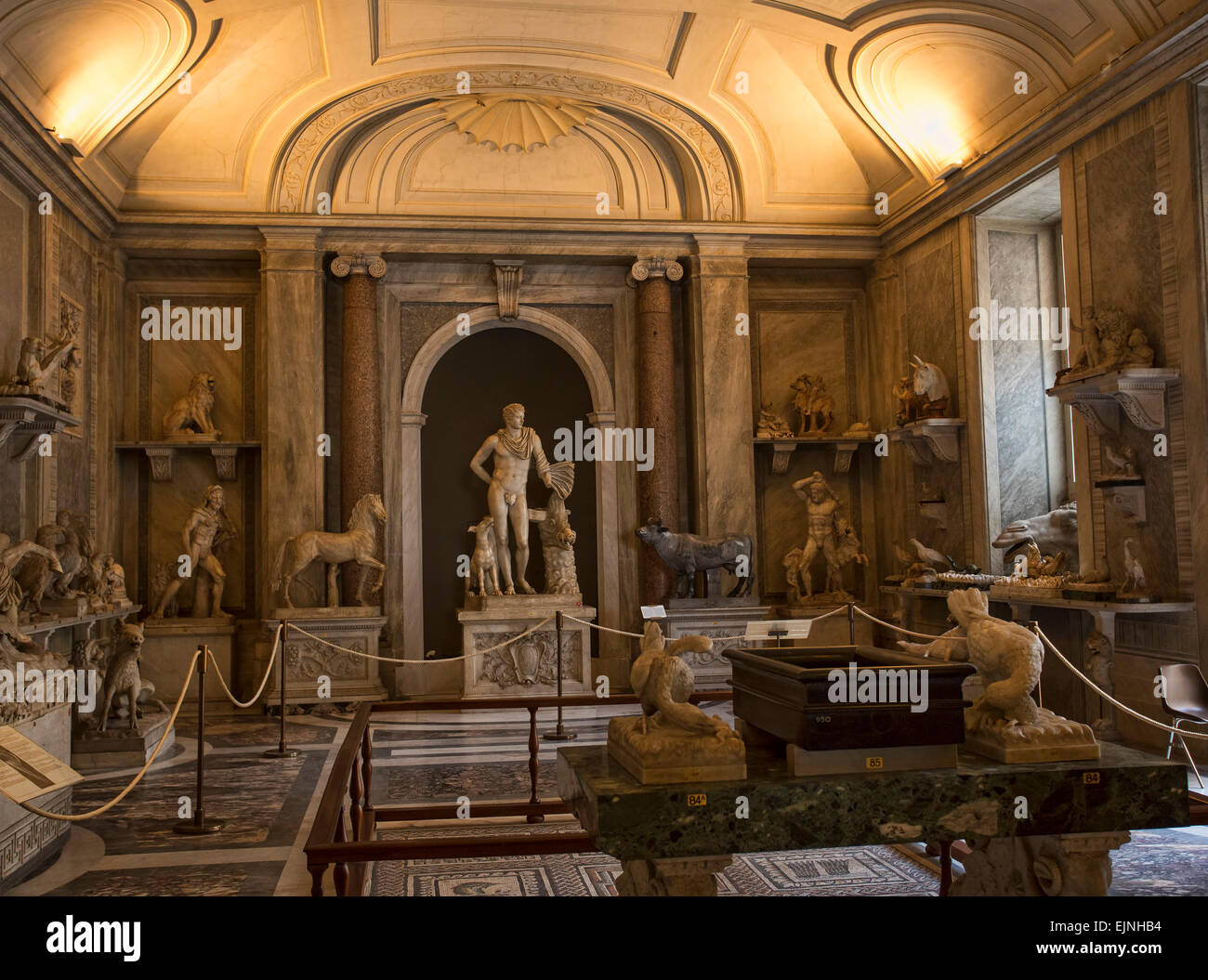 Rome, Italy, Vatican historic sculptures men animals Stock Photo Alamy