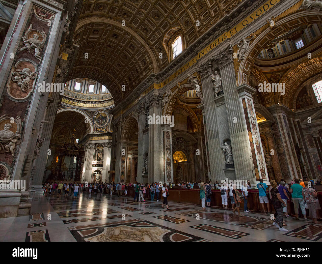 Rome, Italy, Vatican interior St Peters Cathedral Stock Photo