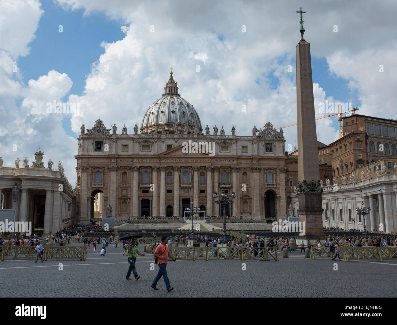 Vatican Rome, Italy St. Peters Cathedral front Stock Photo