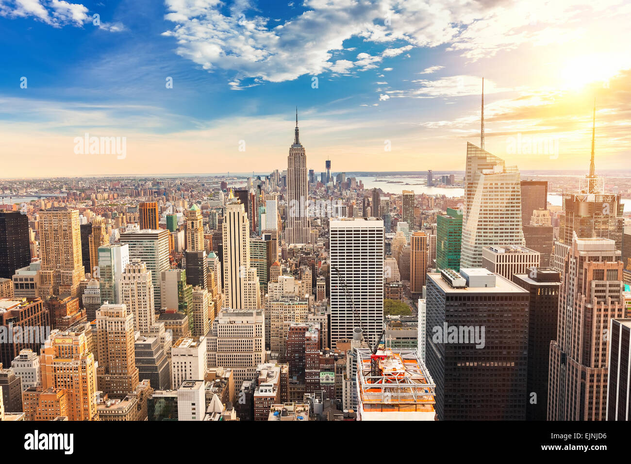 Manhattan aerial view Stock Photo