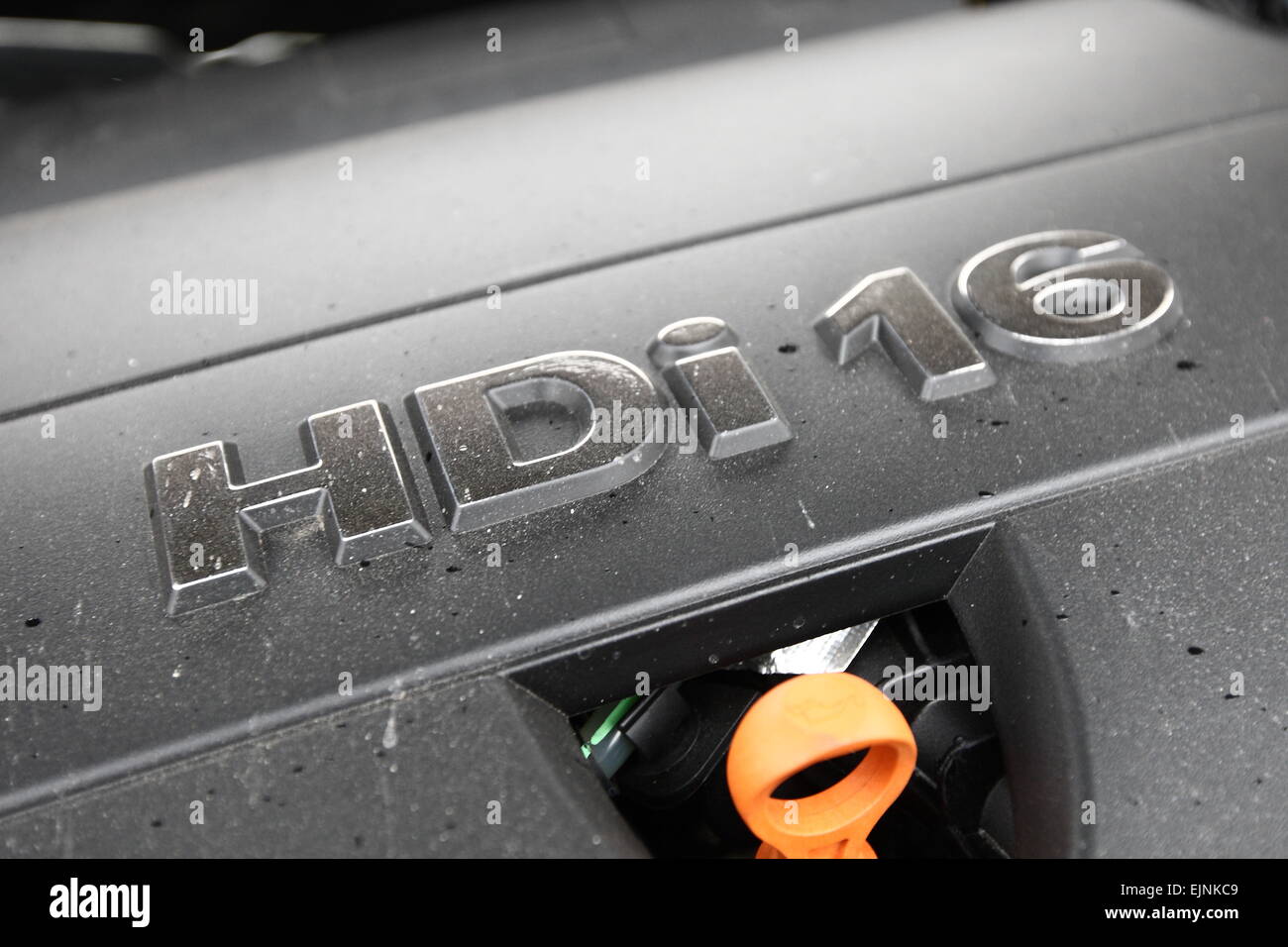 Gdynia, Poland. 30th March, 2015. Acc. recent studies exhaust from diesel engines contribute to an increase of 20 to 50% of lung cancer. Pictured: HDI type diesel engine mounted in Peugeot 508 car Credit:  Michal Fludra/Alamy Live News Stock Photo