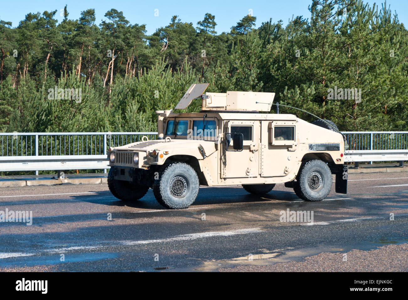 Demonstration of US army March 30, 2015 in Czech republic. Humvee Stock Photo