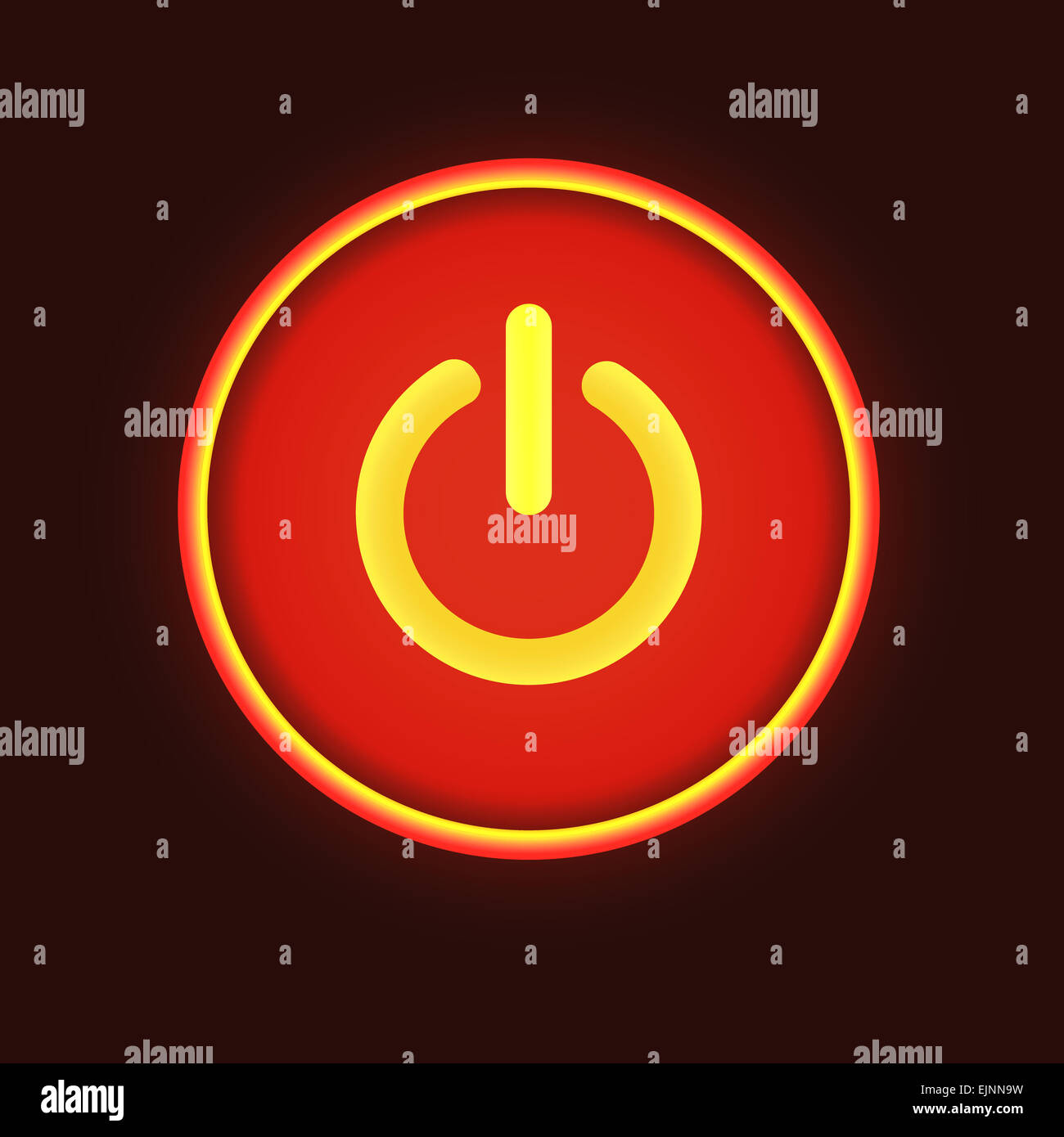 Red neon vector button vector illustration Stock Photo - Alamy