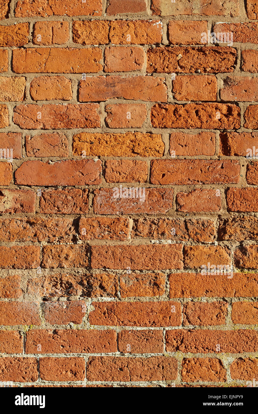 Tatty Red Brick Wall Stock Photo