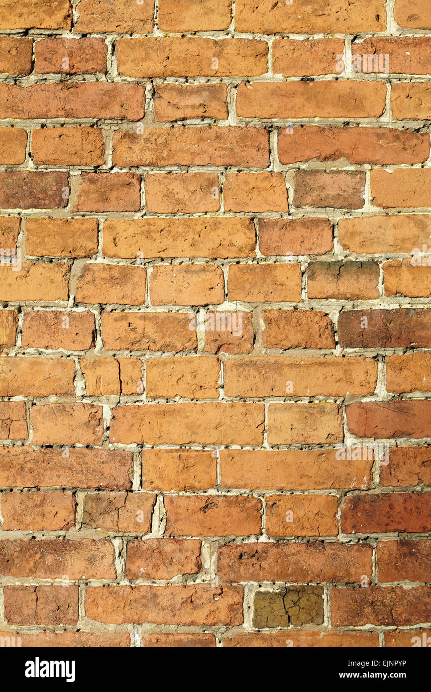 Older Red Brick Wall Stock Photo