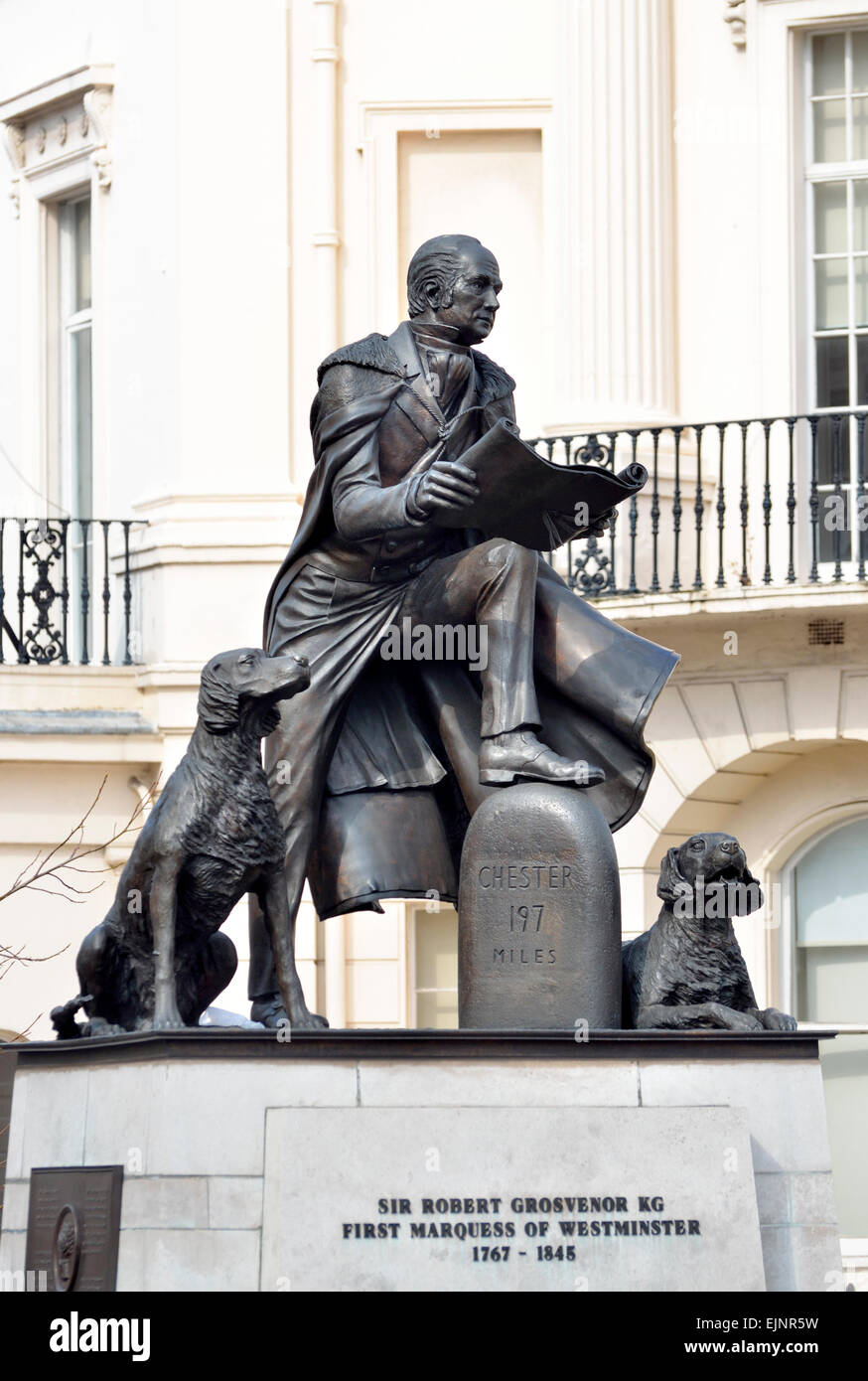 London, England, UK. Statue of Robert Grosvenor, 1st Marquess of