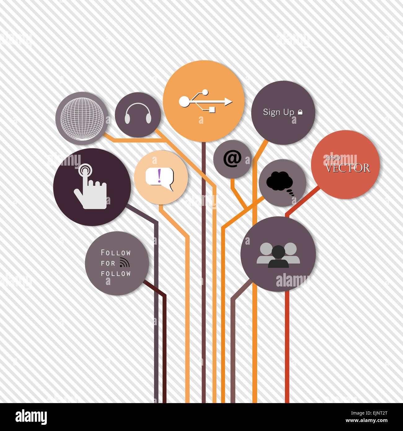 Creative Concept Growth Tree Idea Vector Illustration Modern Stock