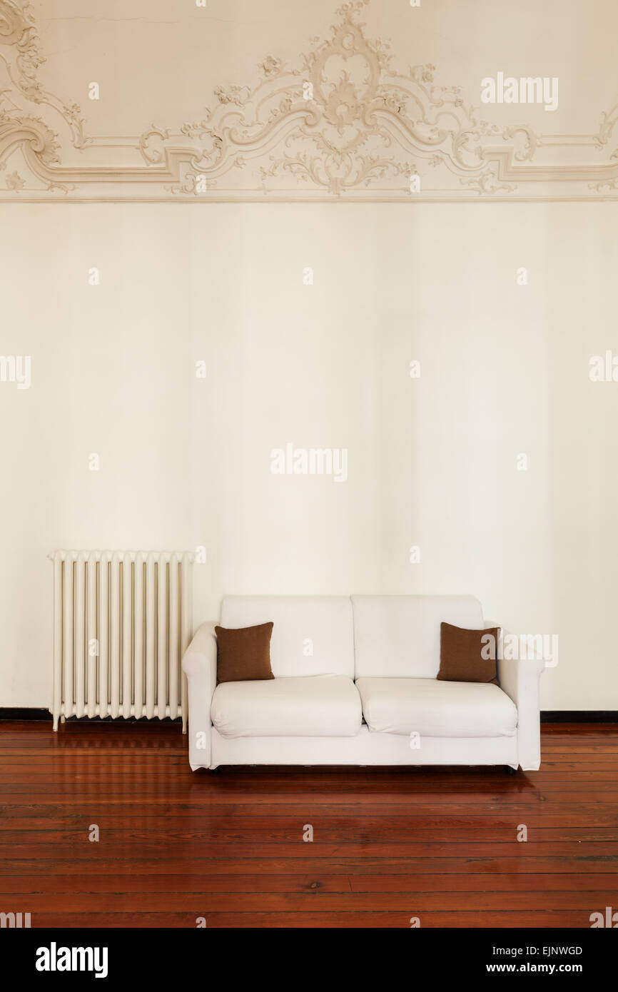 interior home, comfortable white sofa Stock Photo Alamy