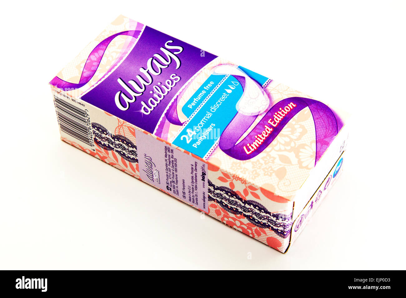 Always dailies pantyliner pantyliners feminine hygiene box carton panty