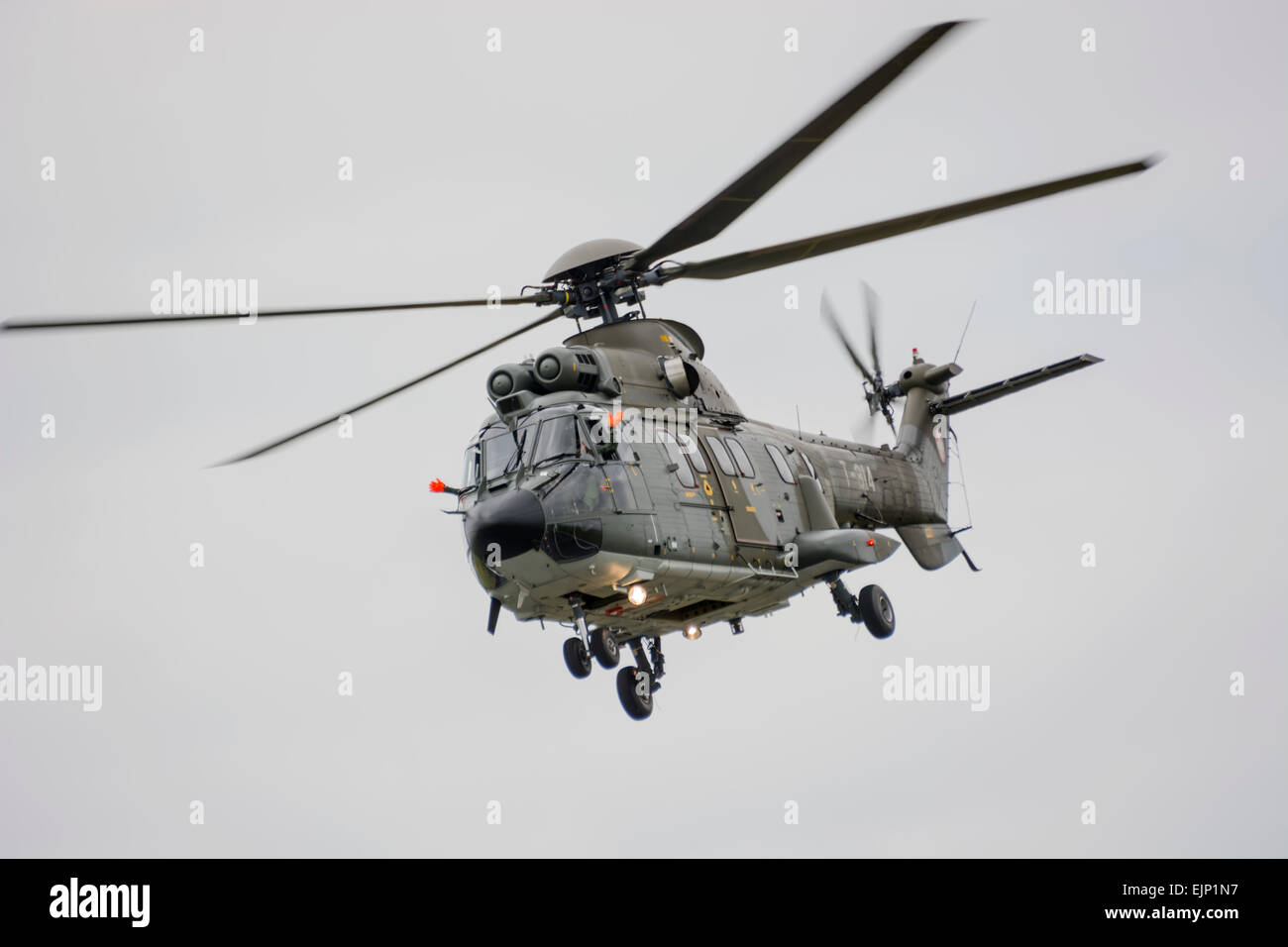 Swiss Air Force AS3321 Super Puma Transport Helicopter Stock Photo