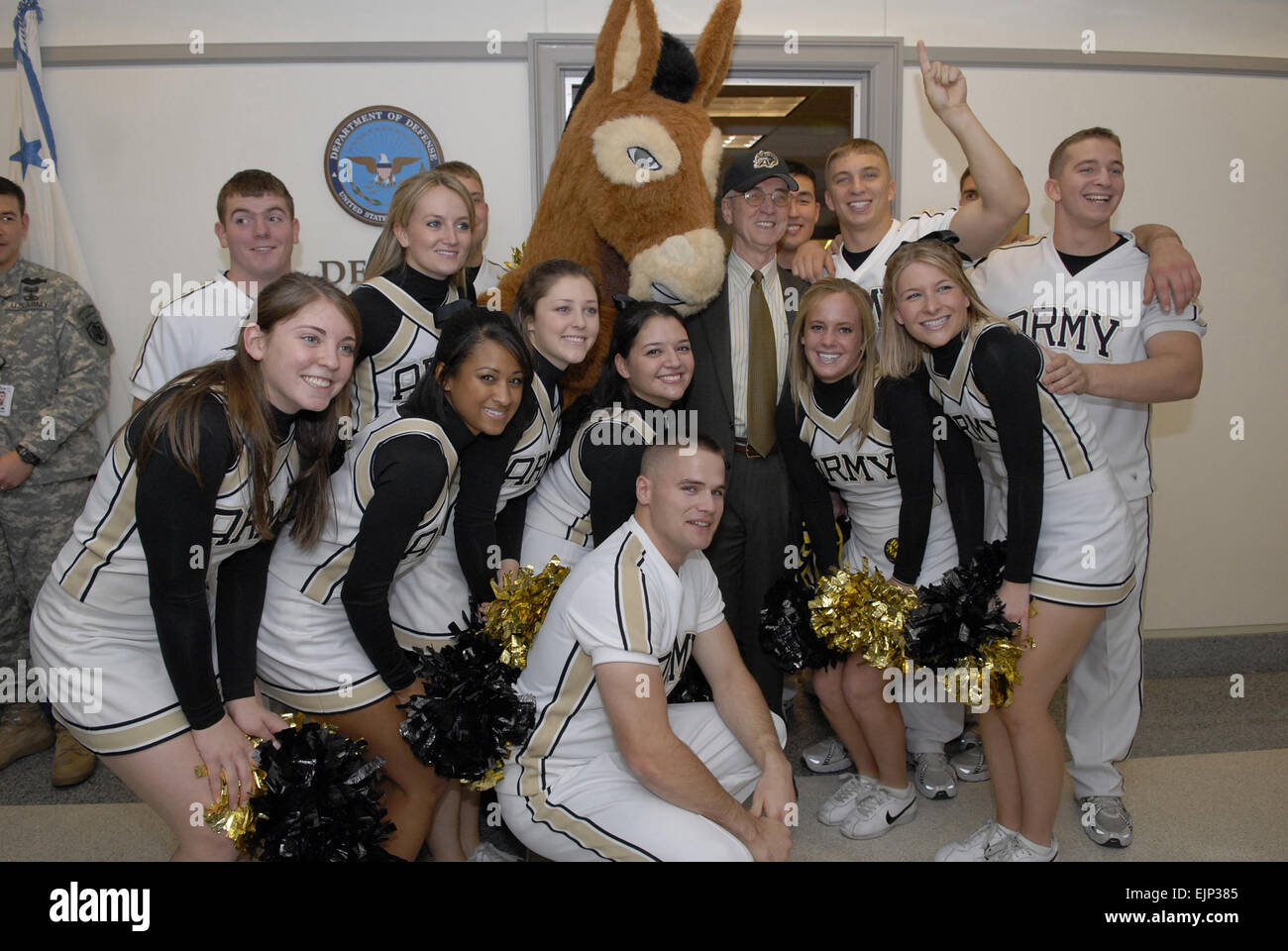 Deputy Secretary of Defense Gordon England poses with the Army West