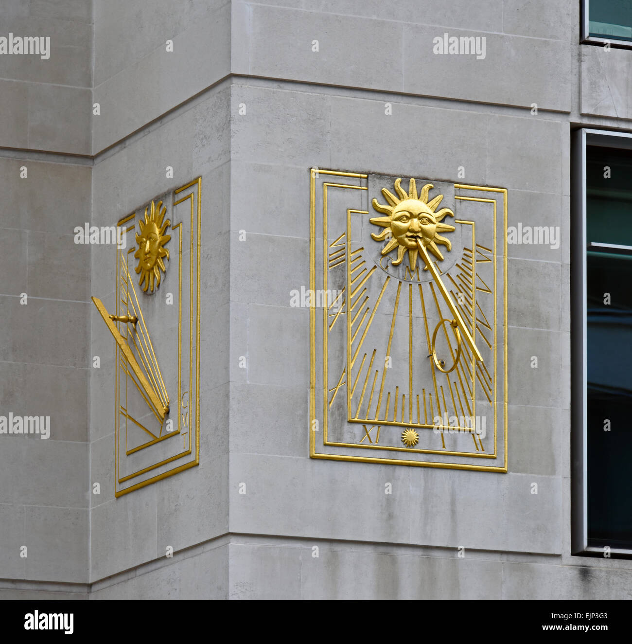 Sundials. 107 Cheapside, City of London, England, United Kingdom, Europe. Stock Photo