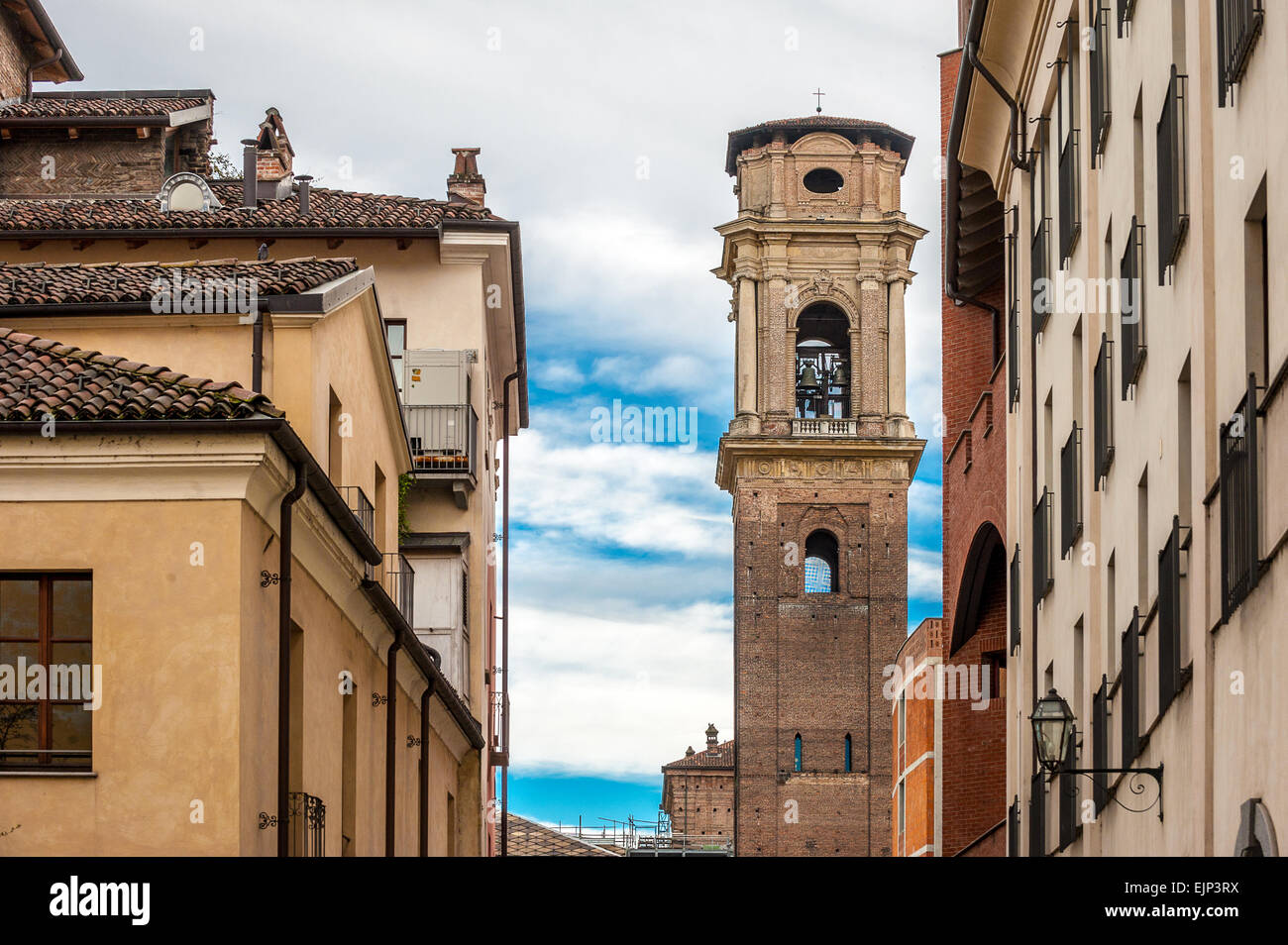 Italy Piedmont Turin Bell tower of the St Giovanni cathedral Stock ...