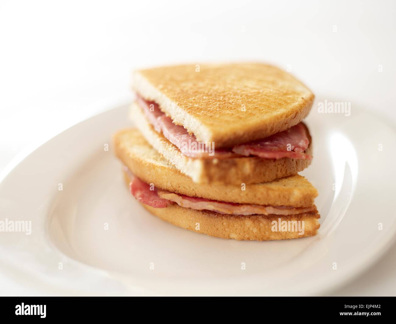 toasted bacon sandwich Stock Photo Alamy
