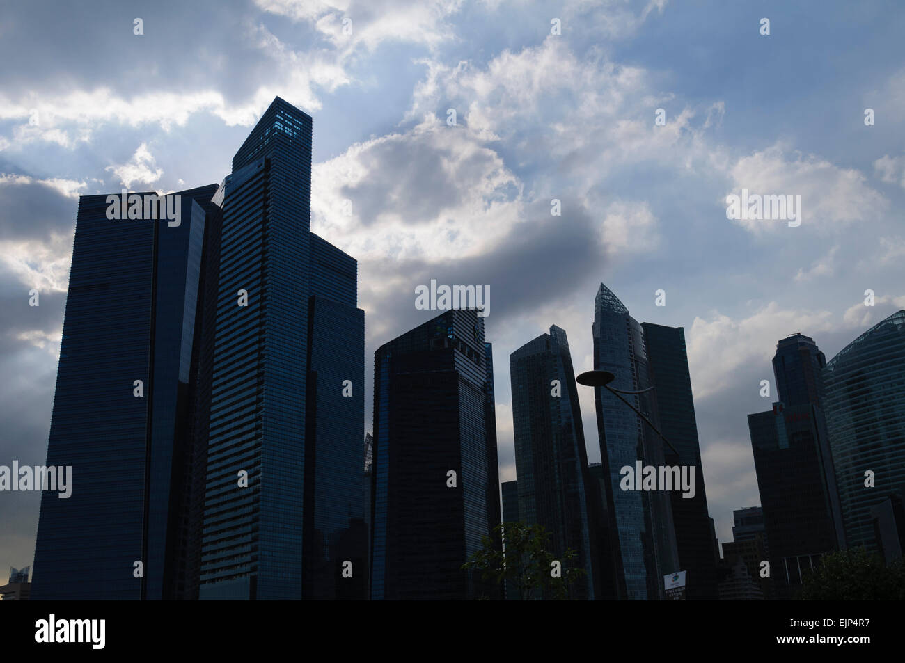 Singapore modern skyscraper commercial buildings Stock Photo Alamy
