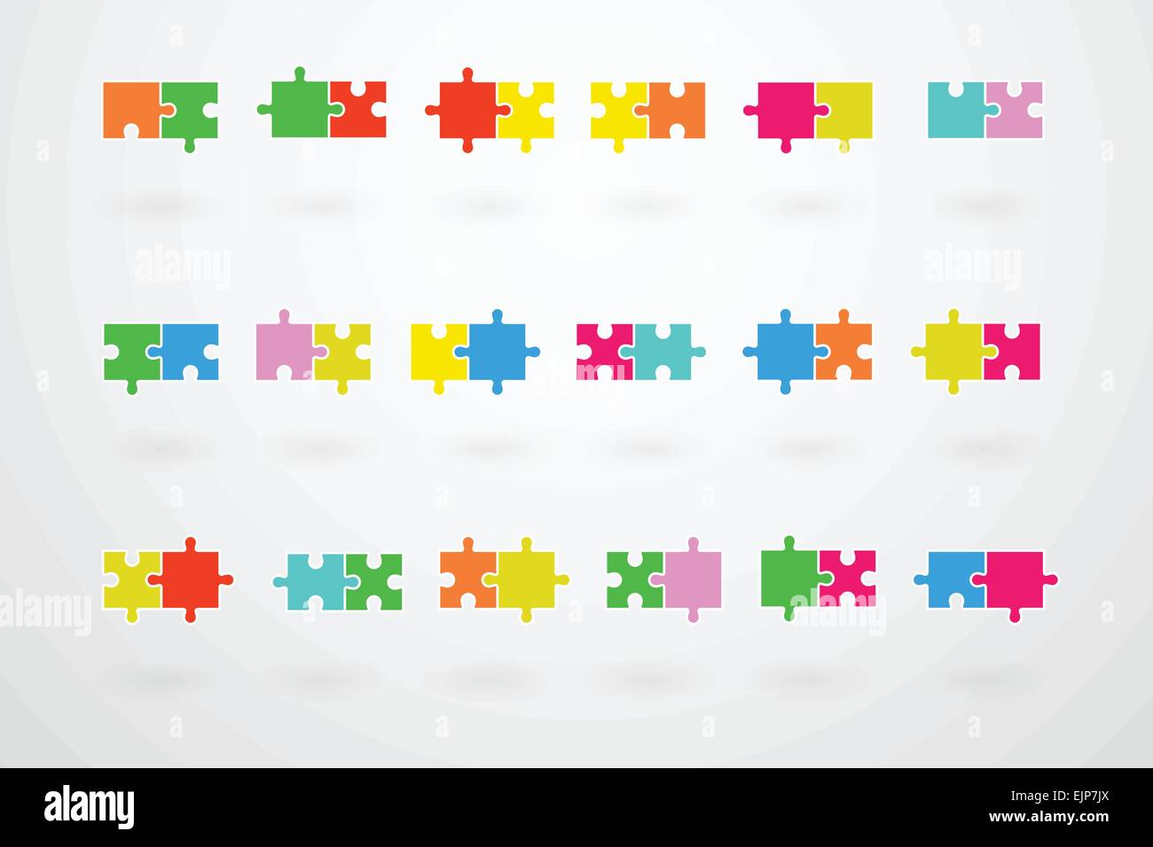 Jigsaw Puzzle Pieces Collection Set Vector Stock Vector Image & Art - Alamy