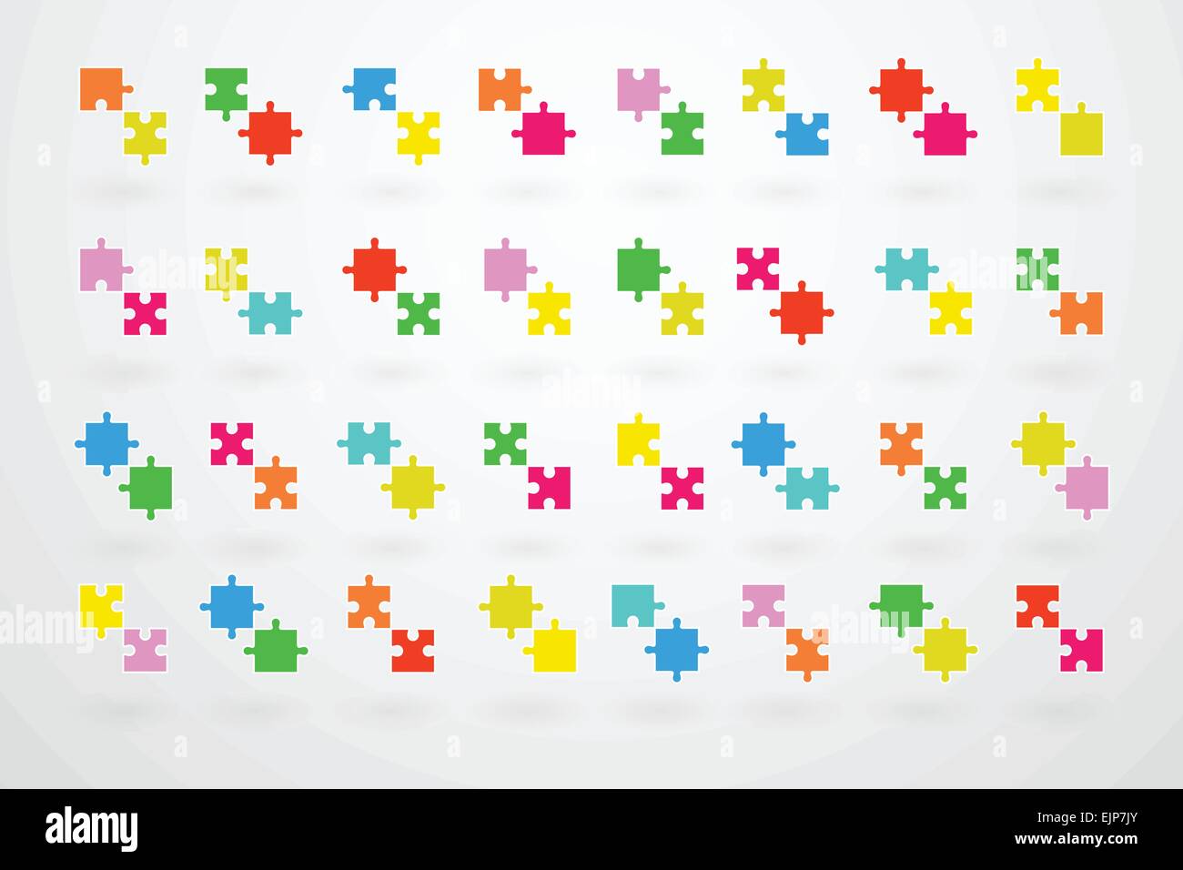 Jigsaw Puzzle Pieces Collection Set Vector Stock Vector Image & Art - Alamy