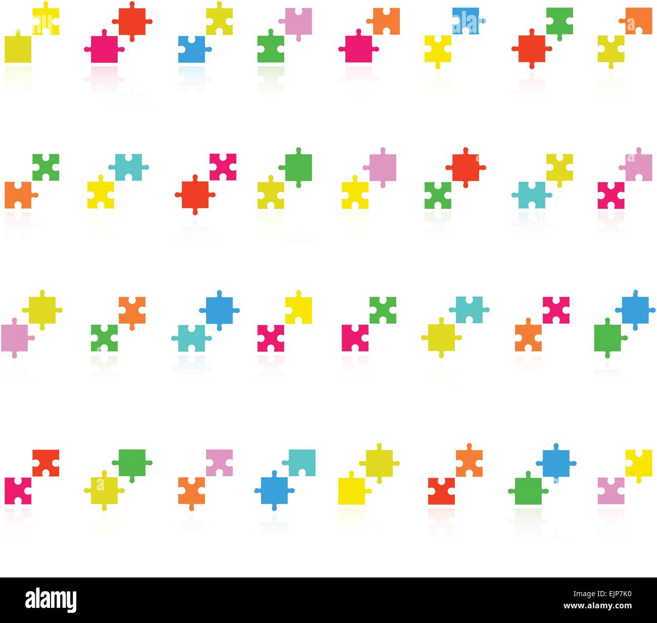 Jigsaw Puzzle Pieces Collection Set Vector Stock Vector Image & Art - Alamy