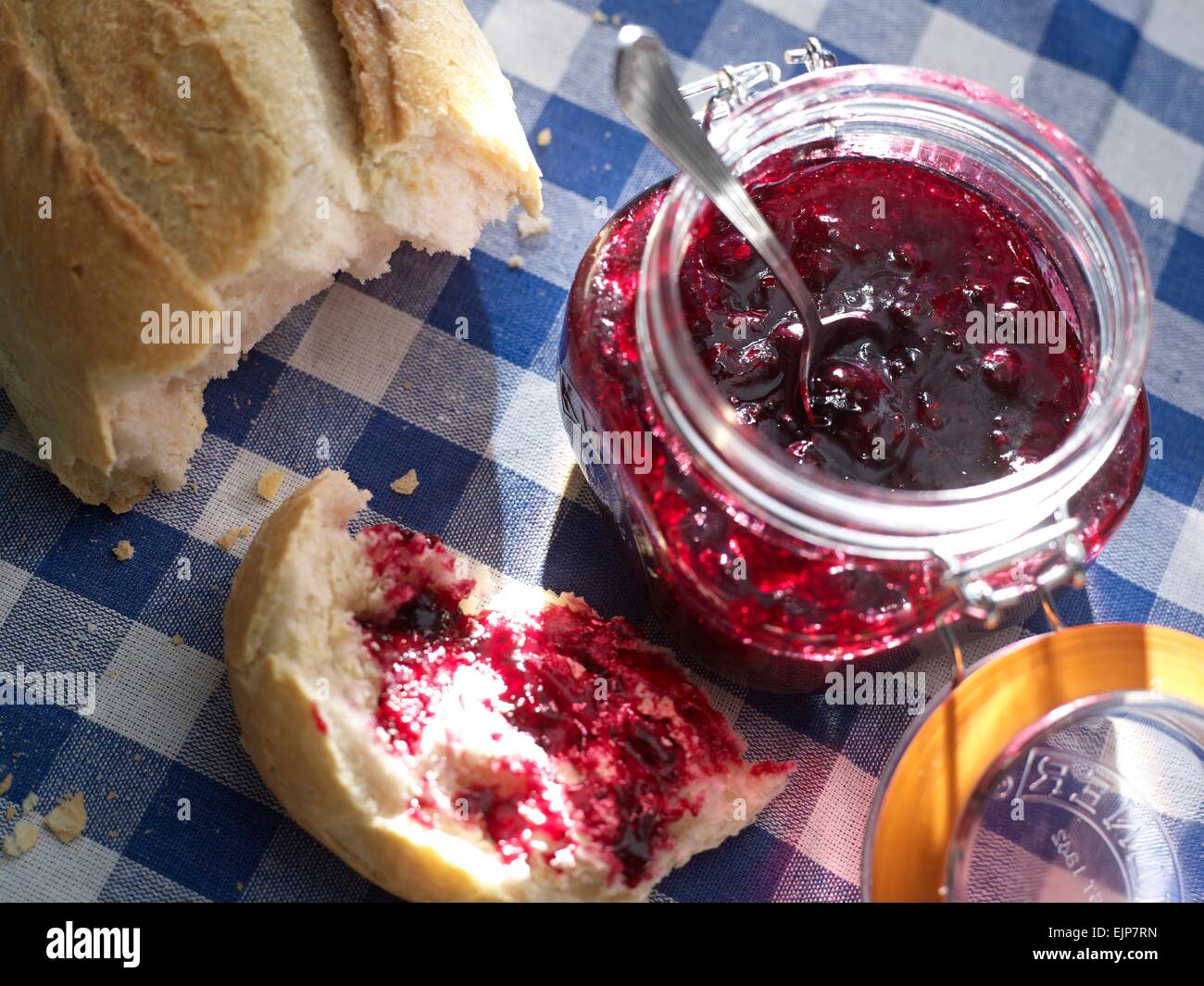 bread and jam Stock Photo Alamy