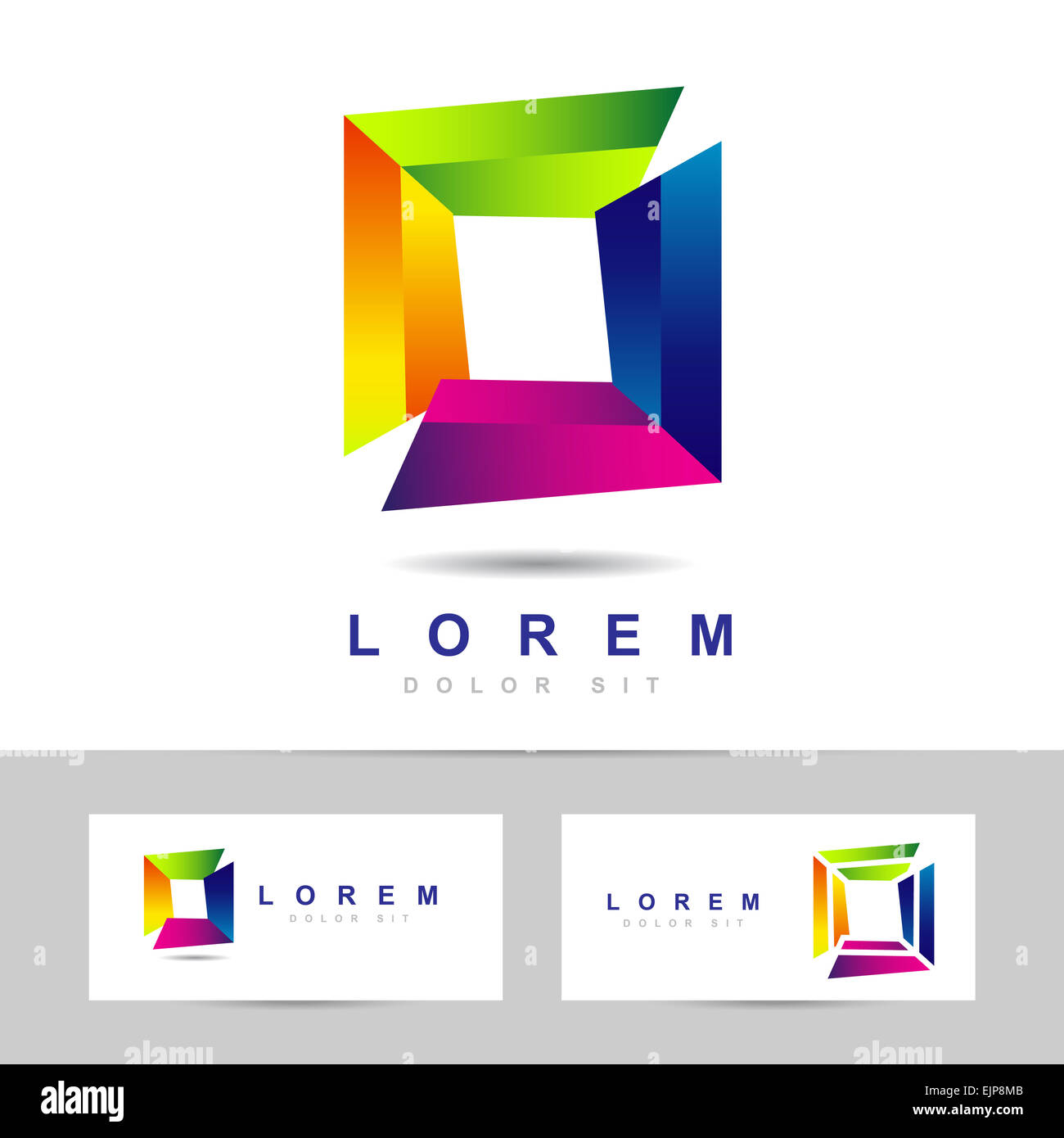 Square design logo hi-res stock photography and images - Alamy