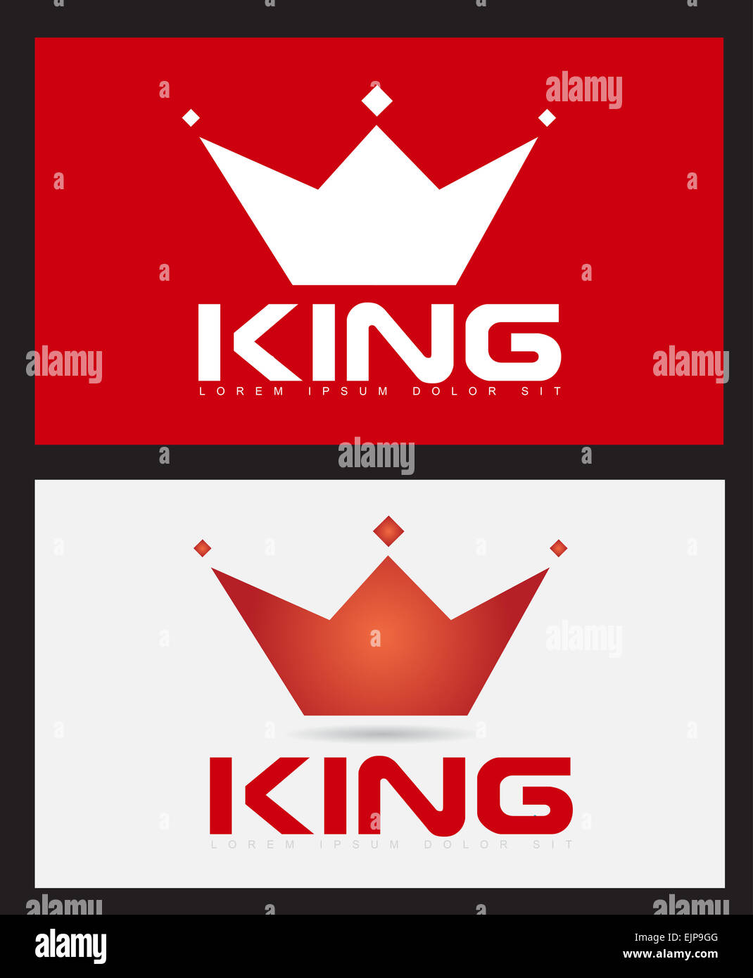 Vector template of king crown icon illustration Stock Photo - Alamy
