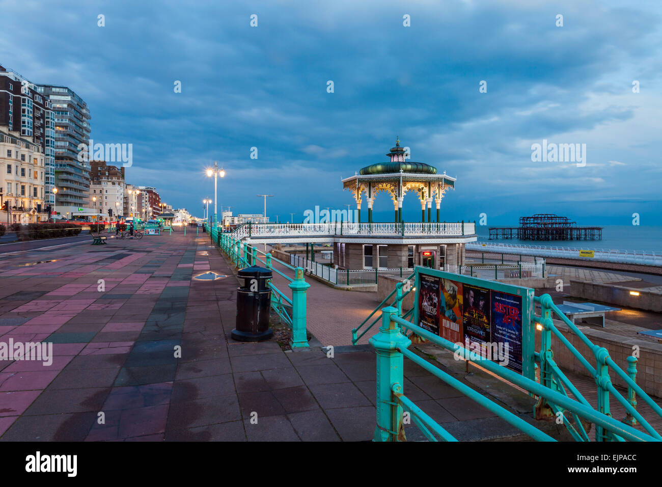 Evening on Brighton seafront, East Sussex, England Stock Photo - Alamy