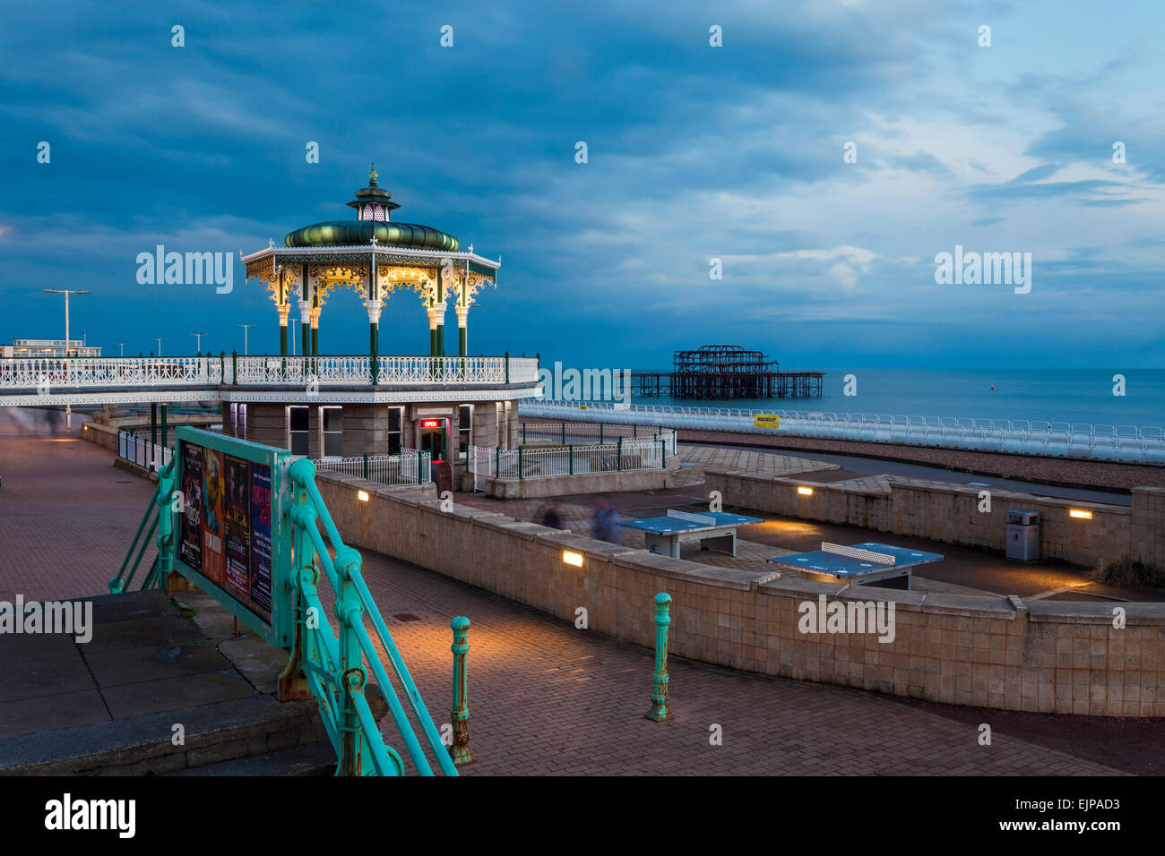 Evening on Brighton seafront, East Sussex, England Stock Photo - Alamy