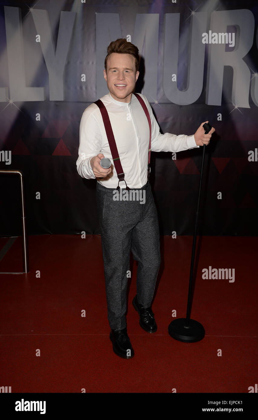 Blackpool, UK. 30th Mar, 2015. Olly Murs unveils a wax work model of himself at Madame Tussauds wax works, Blackpool, UK Credit:  stephen searle/Alamy Live News Stock Photo